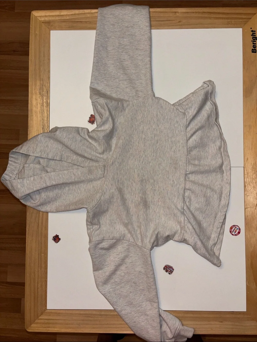 Crewcuts Light Gray V-Neck Hooded Sweater